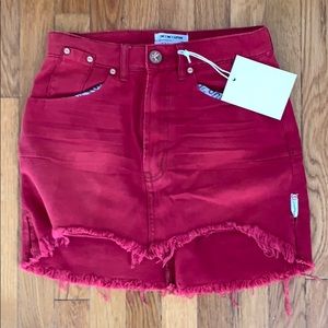 ONE by One Teaspoon Skirt in Red - NWT - Waist 24